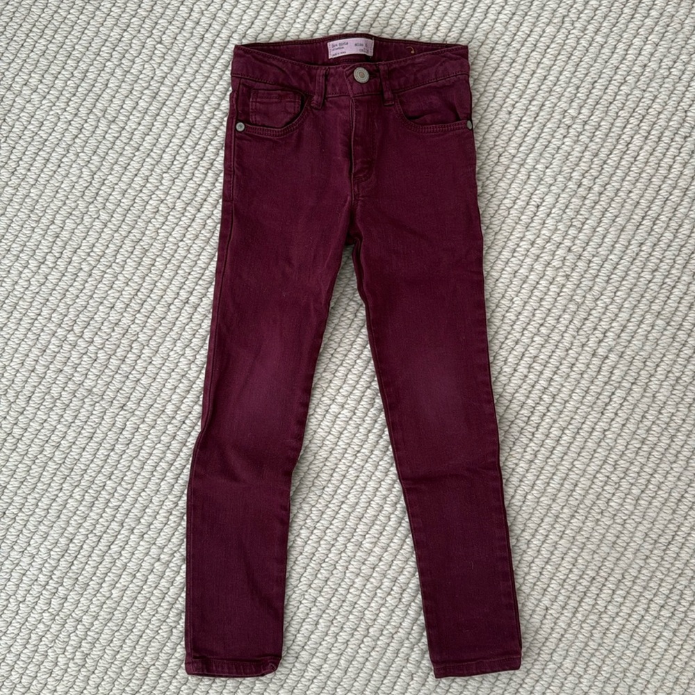 Zara Girls burgundy jeans